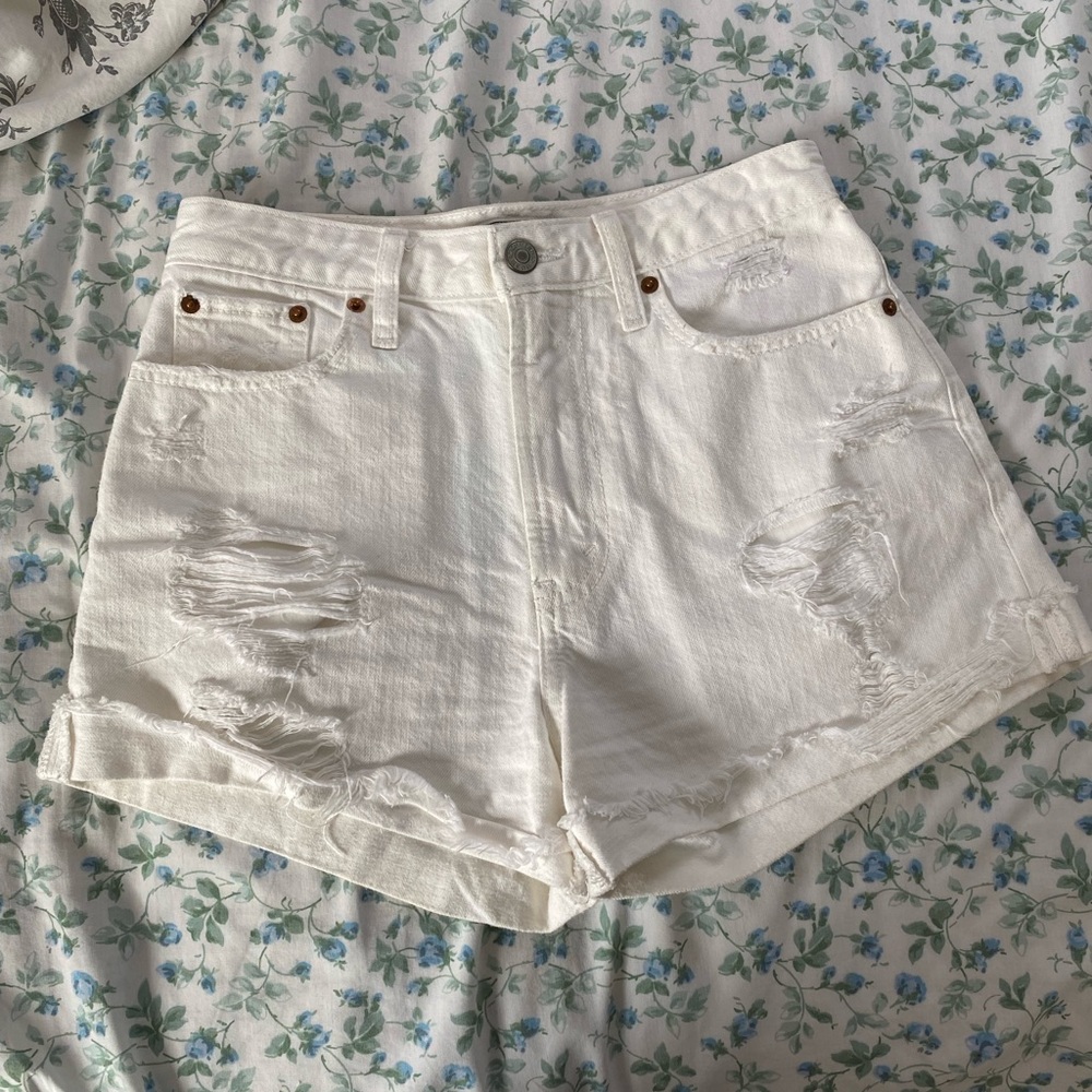 Abercrombie White Denim Shorts free with purchase of another item!